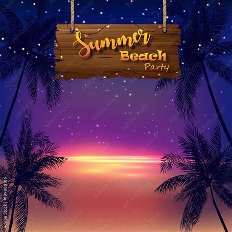 Night Beach Party Wallpaper