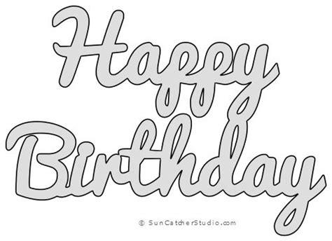 Printable Happy Birthday Stencil