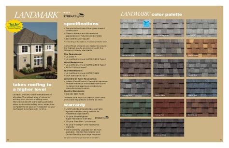 Certainteed Landmark Shingle Color Chart