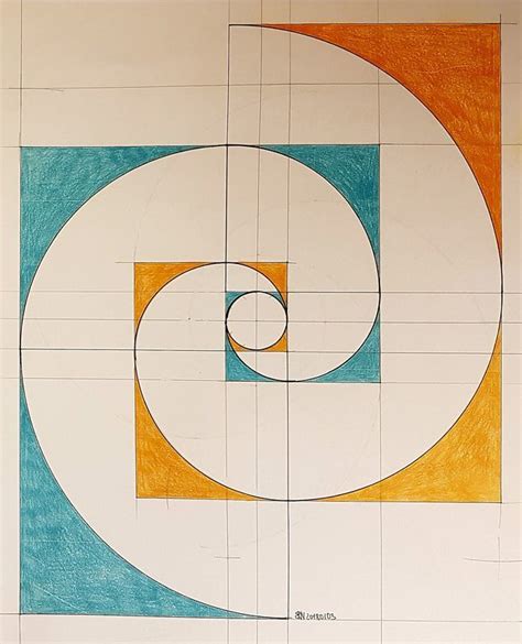 Fibonacci Art | Fibonacci art, Geometric drawing, Geometry art