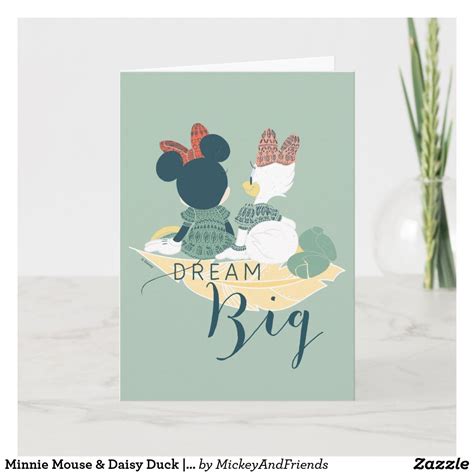 Minnie Mouse & Daisy Duck | Dream Big Card | Zazzle | Daisy duck ...