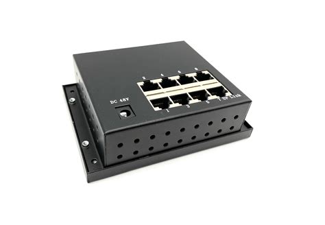 DC Output AC Input Industrial Ethernet Switch , 8 Port Industrial PoE ...