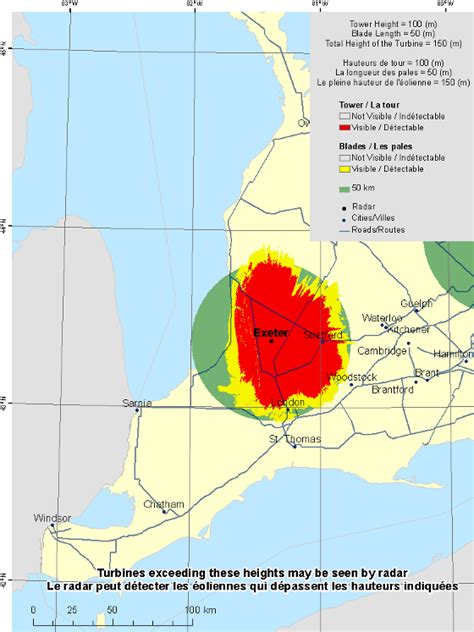 Exeter radar visibility map - Canada.ca