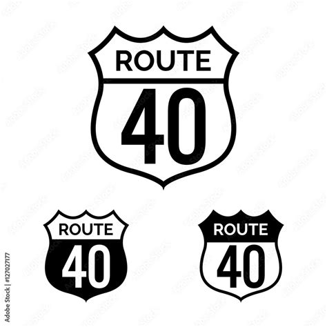 route 40 Stock Vector | Adobe Stock