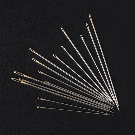 48Pcs/bag Large Hand Sewing Needles Leather Carpet Repair Tools Gold ...