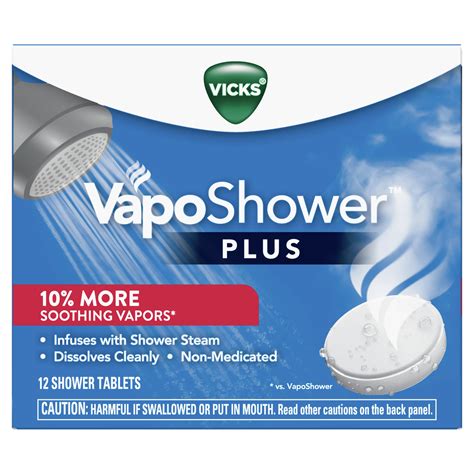 Vicks Vapo Shower Plus, Soothing Vapor Steam Aromatherapy, 12 Tablets ...