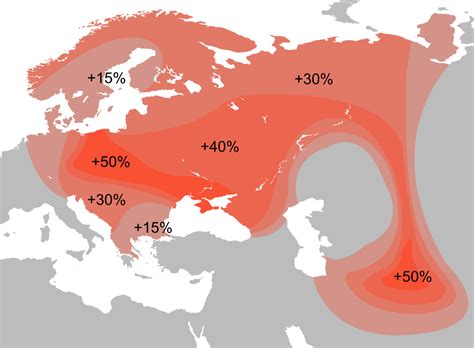 Distribution Haplogroup R1a Y-DNA - Генофонд славян — Википедия Ancient ...