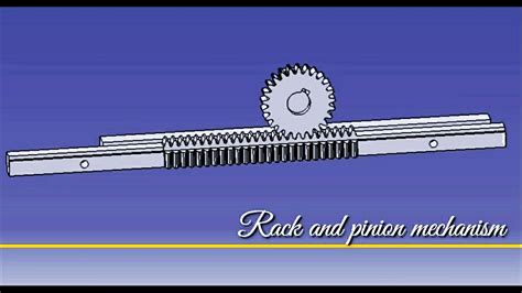 Rack and pinion Gear || animation - YouTube