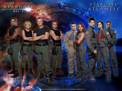 Stargate Sg1/Atlantis Wallpaper: SG1+Atlantis | Stargate, Stargate cast ...