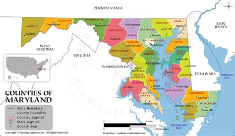 Maryland County Map