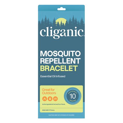 DEET-FREE Mosquito Repellent Bands, 10 Pack Cliganic