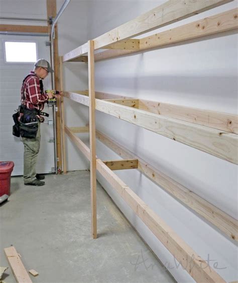 BEST DIY Garage Shelves (Attached to Walls) | Garage storage shelves ...