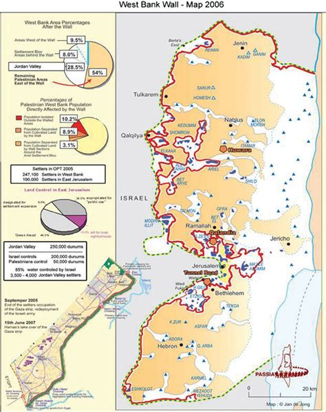 The Israeli Wall in the West Bank. Source: Palestinian Academic Society ...