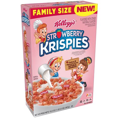 Kellogg's Strawberry Krispies Breakfast Cereal Original Family Size 16. ...