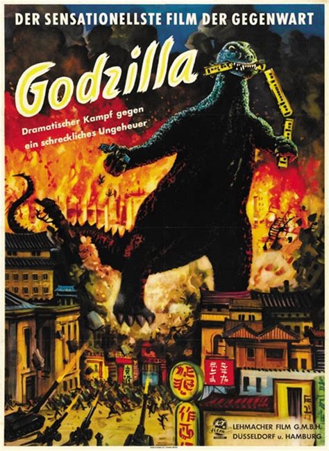 Godzilla King of the Monsters 1956 horror movie poster reprint | Etsy