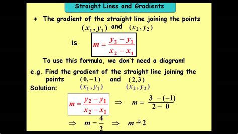 lines gradient and equation - YouTube