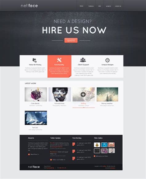 Netface Web Design Layout | Web layout design, Layout design, Website ...