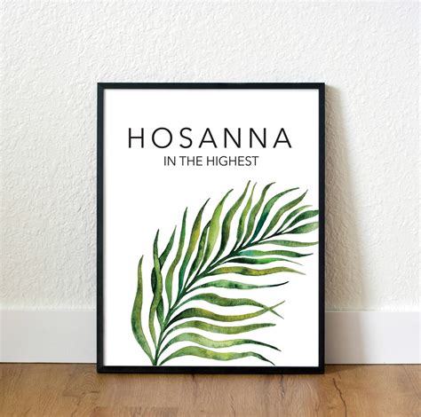 Hosanna in the Highest, Printable Easter Art, LDS Wall Art, Christian ...