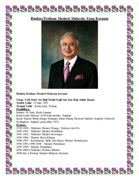 Hilarious Biodata Perdana Menteri Malaysia 1-8 References | Home