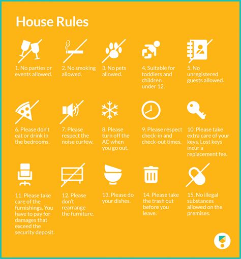 Printable Airbnb House Rules Template