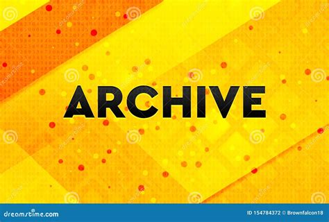 Archive Abstract Digital Banner Yellow Background Stock Illustration ...