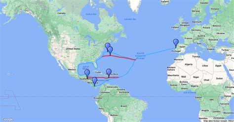 Amerigo Vespucci Travel Route : Scribble Maps