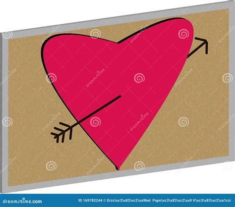 Wounded Heart 3 D. Illustration. Background Artboard. Stock ...