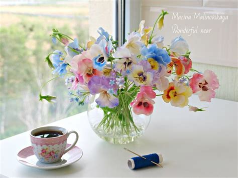 Pansy Bouquet,flower Arrangements, Mother's Day Gift,pansy, , Bedroom ...