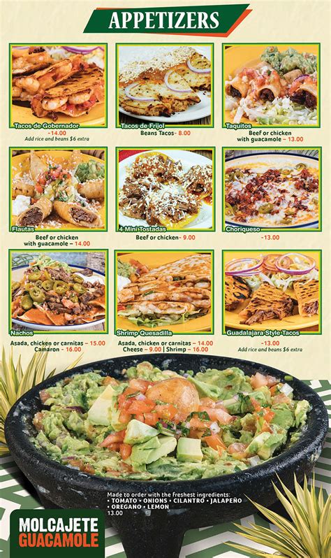 Las Margaritas - Menu