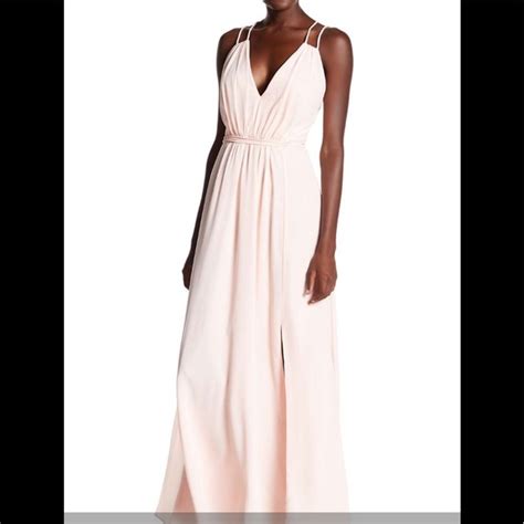 Lumier | Dresses | Lumier Strappy Back Vneck Dress Nwt Blush M | Poshmark