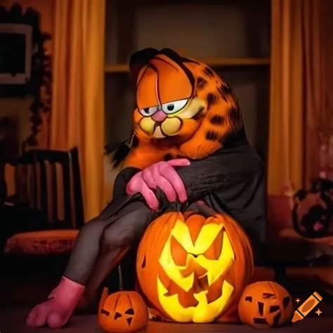 Garfield in a dramatic halloween party