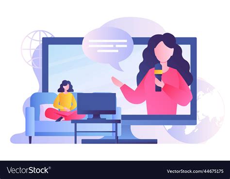 Tv reporter concept Royalty Free Vector Image - VectorStock