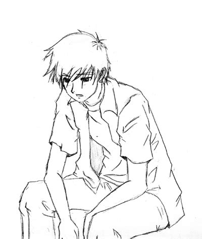 Sad Boy Drawing at GetDrawings | Free download