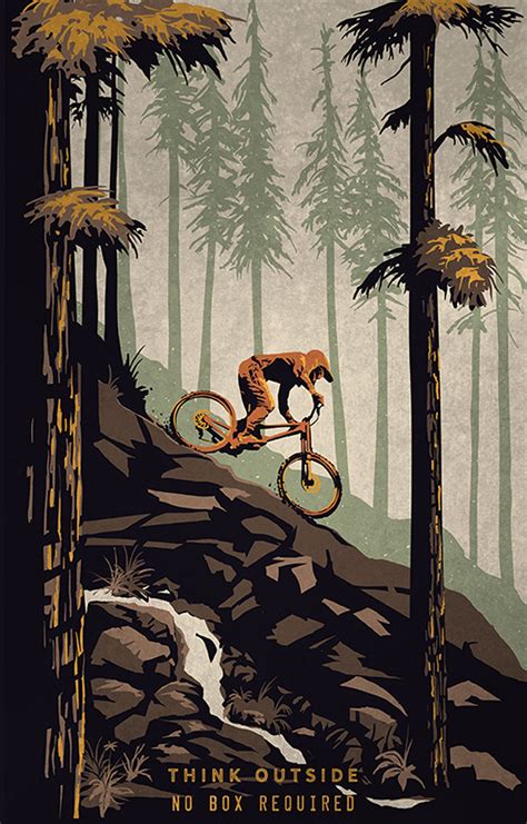 Retro Grunge Mountain Bike Art Poster 11x17 | Etsy Canada | Mountain ...