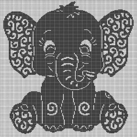 Art Elephant Crochet Afghan Pattern Graph | Crochet elephant pattern ...