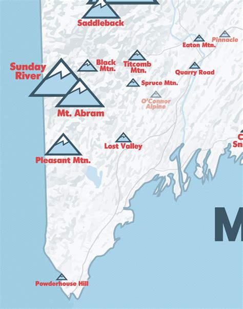 Ski Resorts In Maine Map - Allyce Maitilde