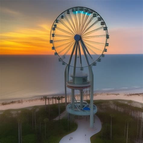 KREA AI - skywheel myrtle beach, sunset, 4k, daylight