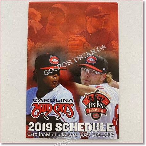 2019 Carolina MudCats Pocket Schedule – Go Sports Cards