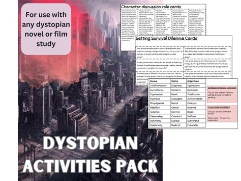 Dystopian Activities Pack - for use with any novel or movie | Teaching ...