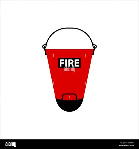 Safety Fire Bucket Icon, Fire Control Bucket Filled With Water, Sand ...