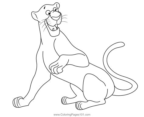 Disney Bagheera Coloring Page for Kids - Free The Jungle Book 2 ...