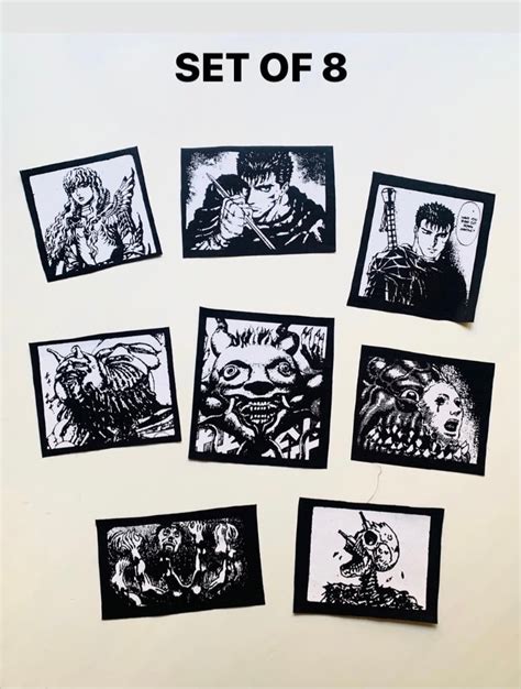 BERSERK GUTS Patches (set of 8) | HELLSTAR