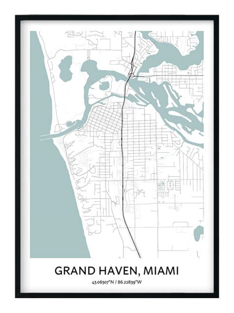 Grand Haven Map Poster - Your City Map Art - Positive Prints