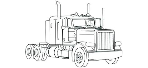 Semi Truck Drawing at PaintingValley.com | Explore collection of Semi ...