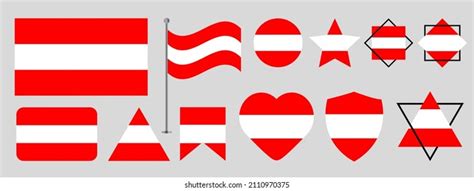 map of Austria with flag Royalty Free Stock SVG Vector