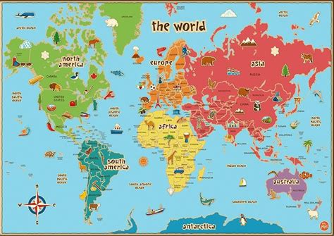 A3 Map Of The World - Draw A Topographic Map