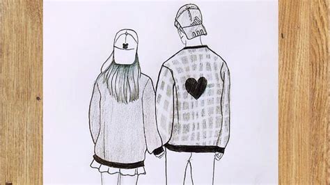 Drawings Of A Girl And A Boy Holding Hands