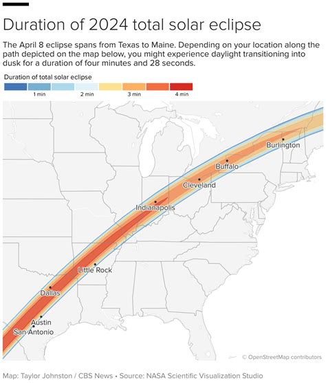 Solar eclipse maps show 2024 totality path, peak times and how much of ...