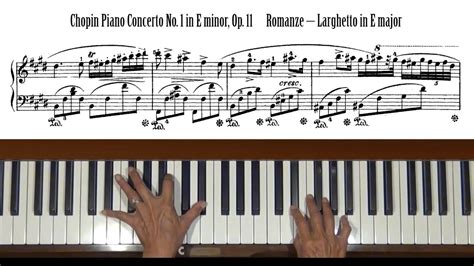 Chopin Piano Concerto No. 1 Larghetto mvt Tutorial - YouTube