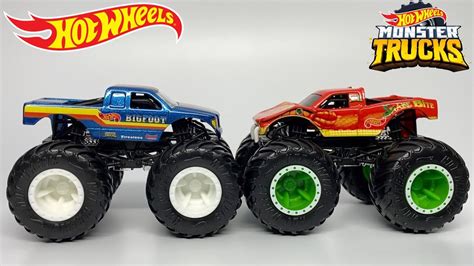 HOT WHEELS MONSTER TRUCKS BIGFOOT VS. SNAKE BITE 2-PACK! - YouTube